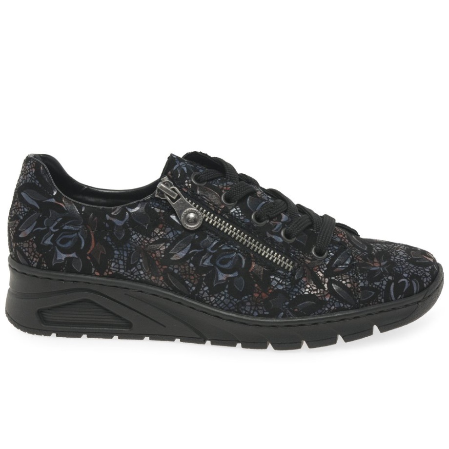 Damskie Buty Sportowe Rieker Na Jesień W Kolorze Czarnym