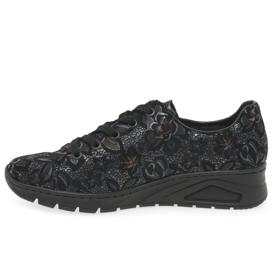 Damskie Buty Sportowe Rieker Na Jesień W Kolorze Czarnym