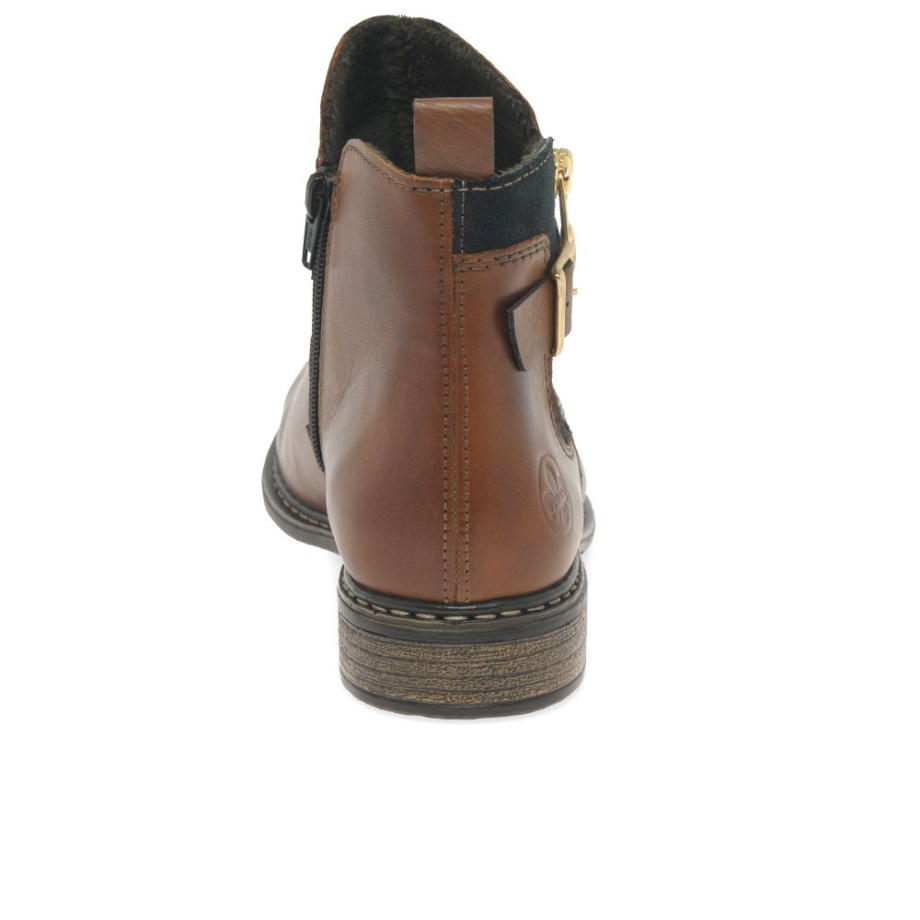 Damskie Botki Rieker Bobbi Orzech