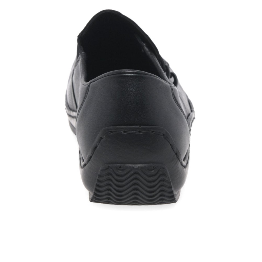 Rieker Celia Damskie Skórzane Buty Na Co Dzień W Kolorze Czarnym