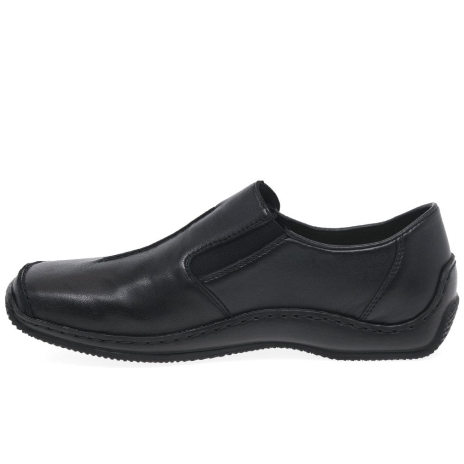 Rieker Celia Damskie Skórzane Buty Na Co Dzień W Kolorze Czarnym