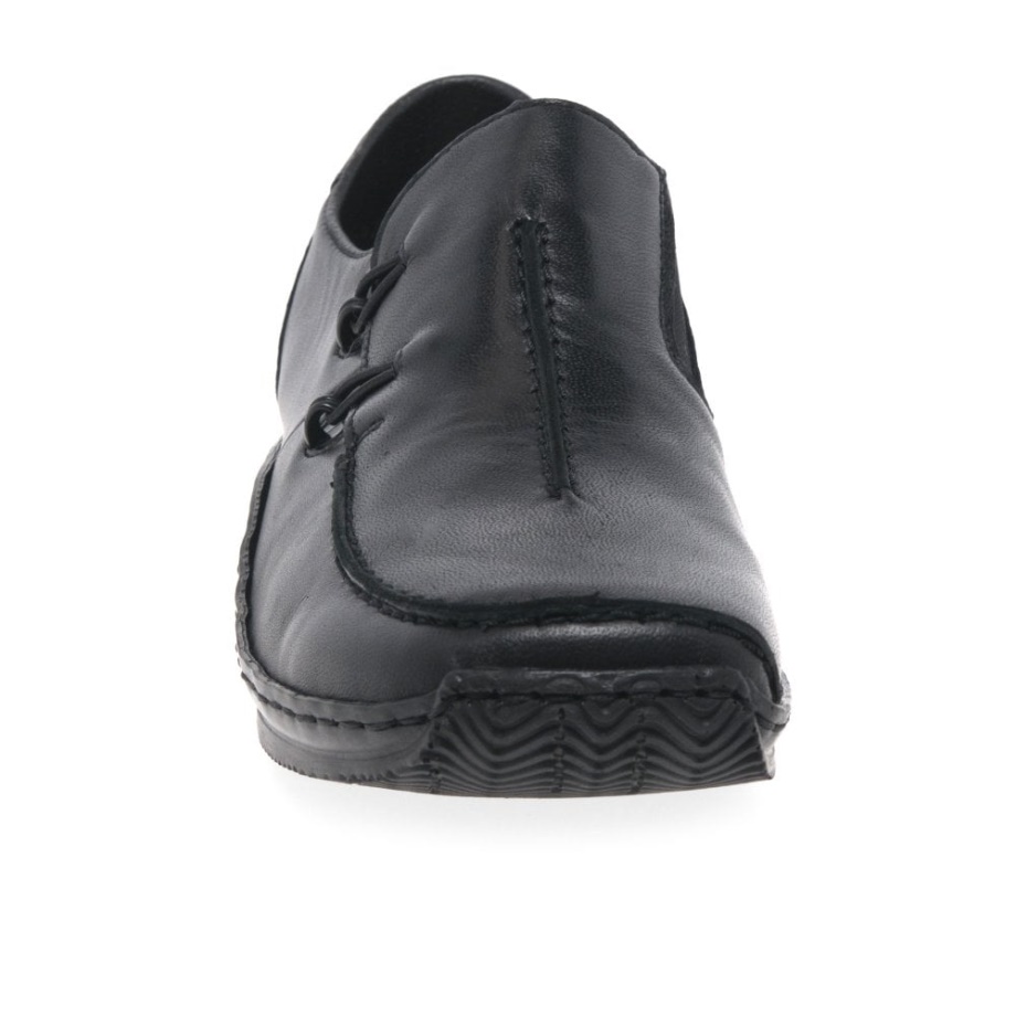 Rieker Celia Damskie Skórzane Buty Na Co Dzień W Kolorze Czarnym