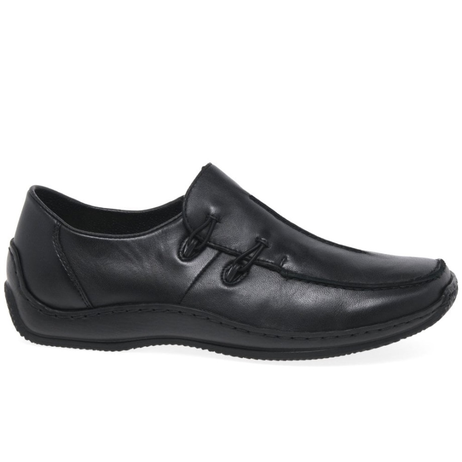 Rieker Celia Damskie Skórzane Buty Na Co Dzień W Kolorze Czarnym