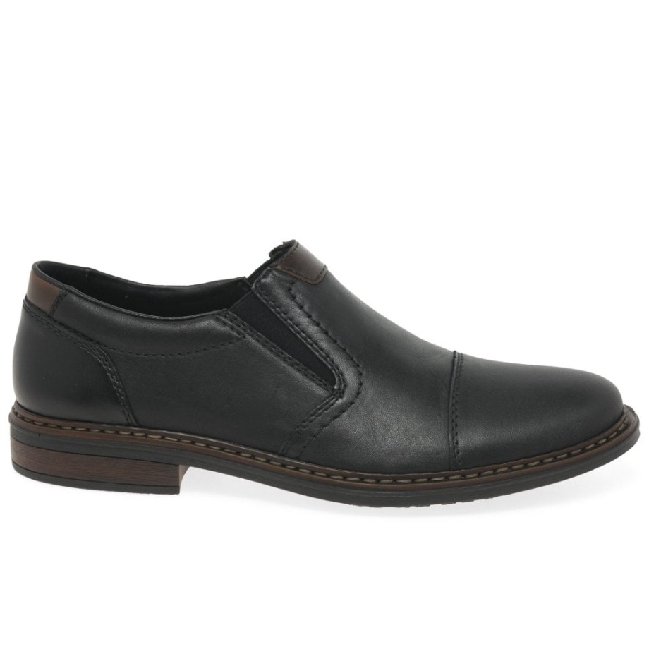 Rieker Colorado Męskie Buty Wsuwane Czarne