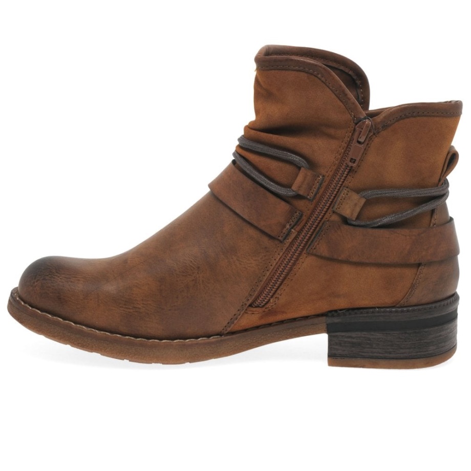 Rieker Eaton Damskie Botki Na Co Dzień W Kolorze Brązowym