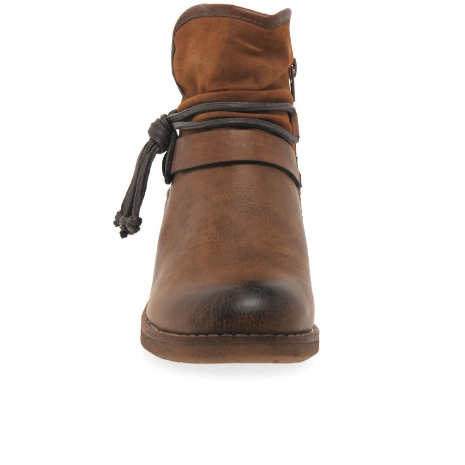 Rieker Eaton Damskie Botki Na Co Dzień W Kolorze Brązowym