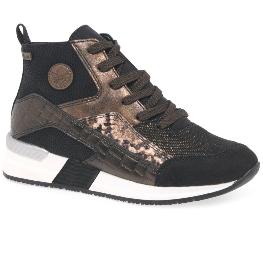 Rieker Elena Damskie Buty Hi Top W Kolorze Czarnym