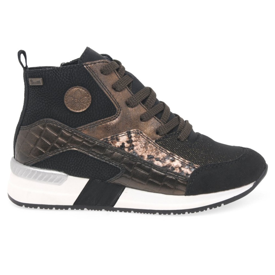 Rieker Elena Damskie Buty Hi Top W Kolorze Czarnym