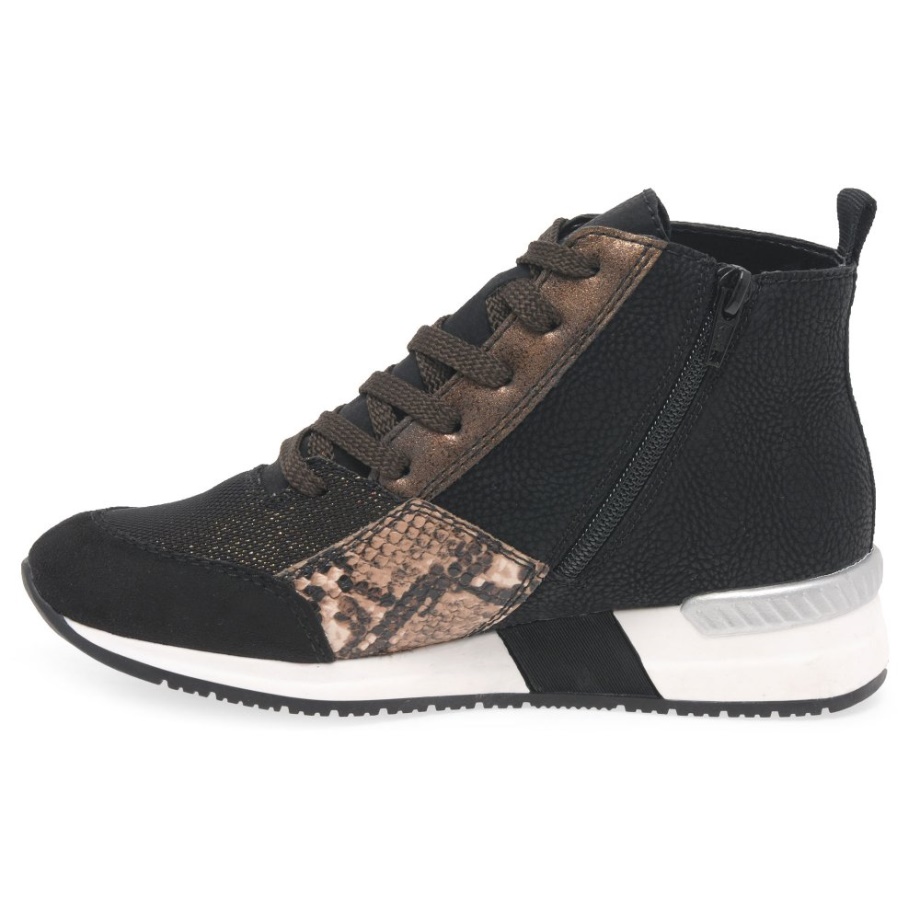 Rieker Elena Damskie Buty Hi Top W Kolorze Czarnym