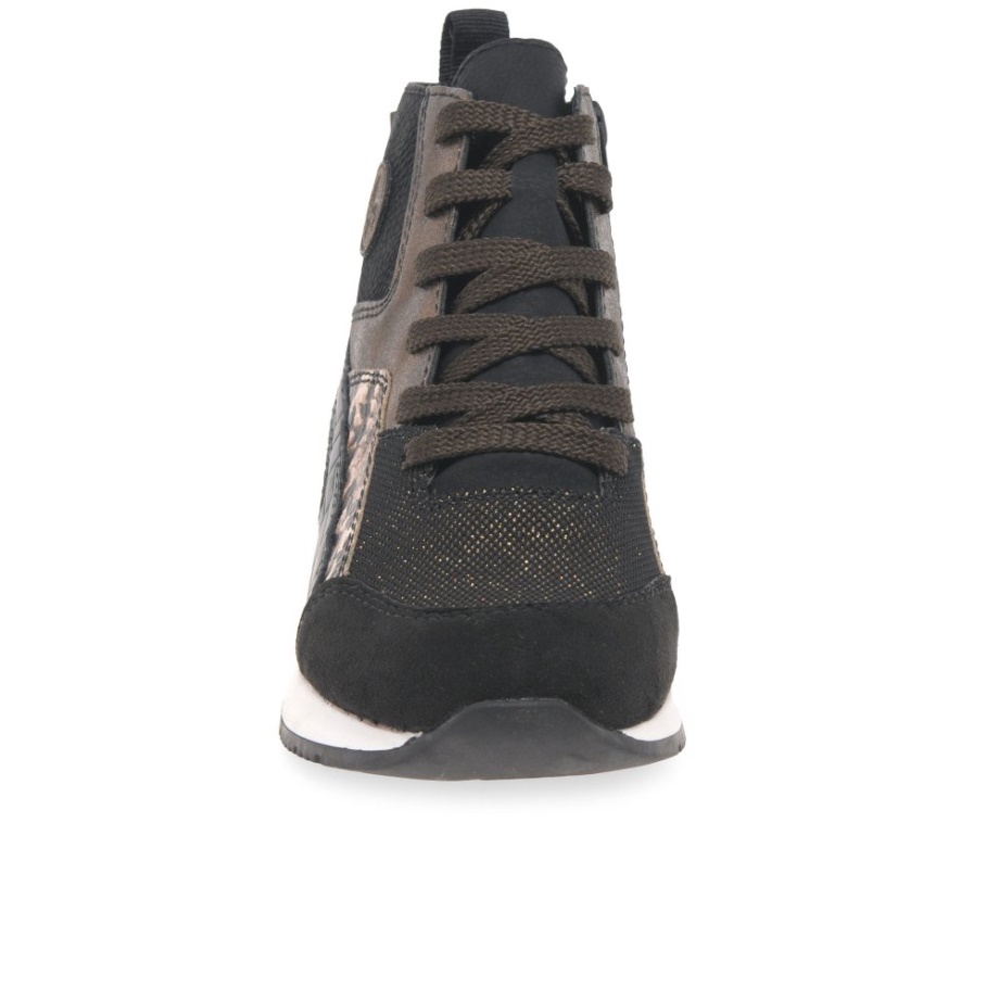 Rieker Elena Damskie Buty Hi Top W Kolorze Czarnym