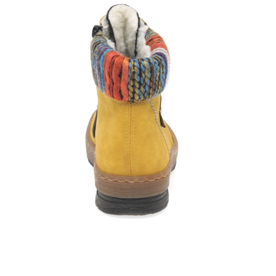 Rieker Emerald Damskie Botki Turystyczne Miód