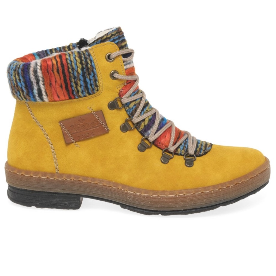 Rieker Emerald Damskie Botki Turystyczne Miód