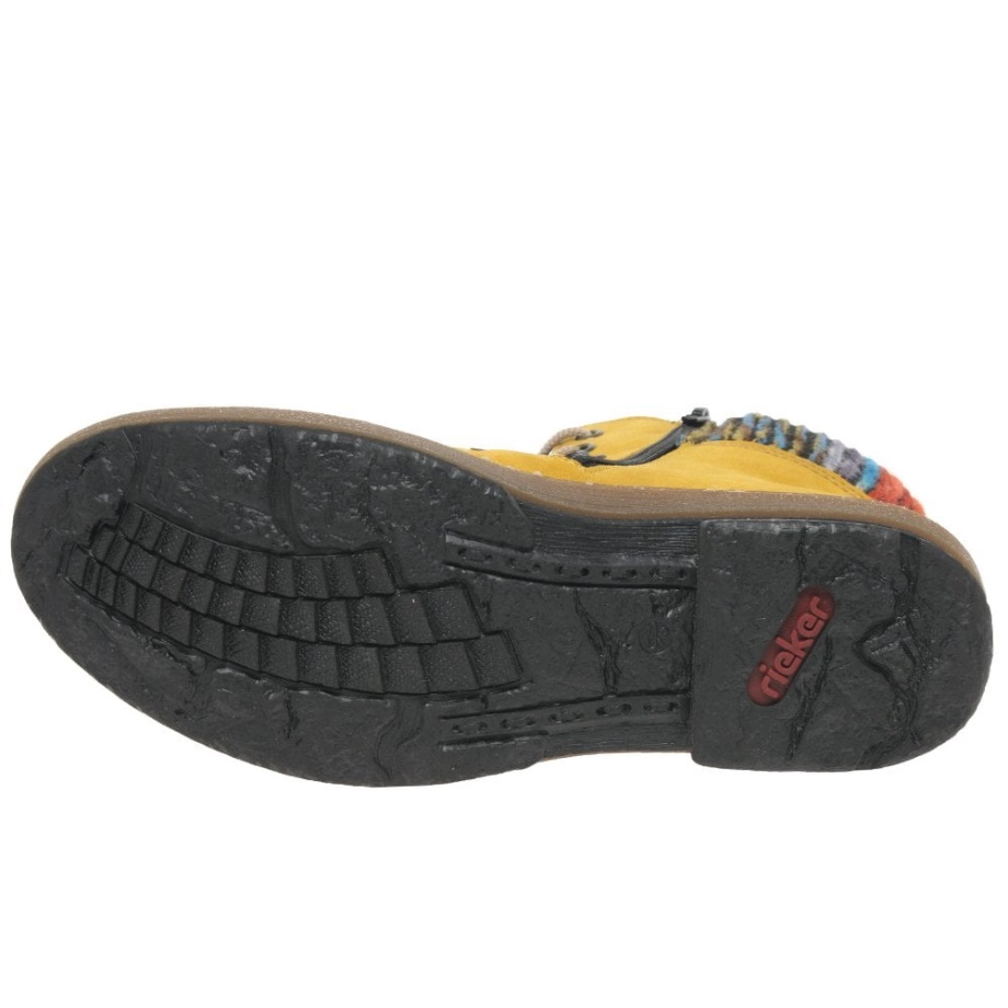 Rieker Emerald Damskie Botki Turystyczne Miód