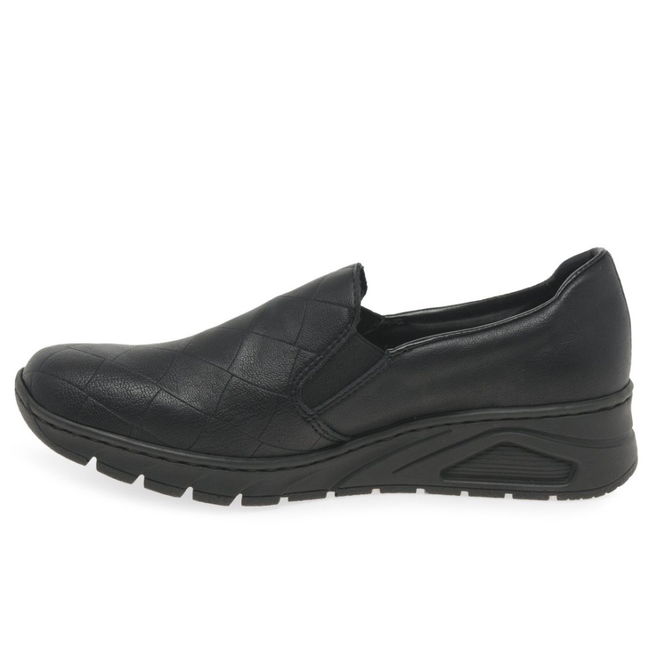 Rieker Jesienne Buty Damskie Czarne