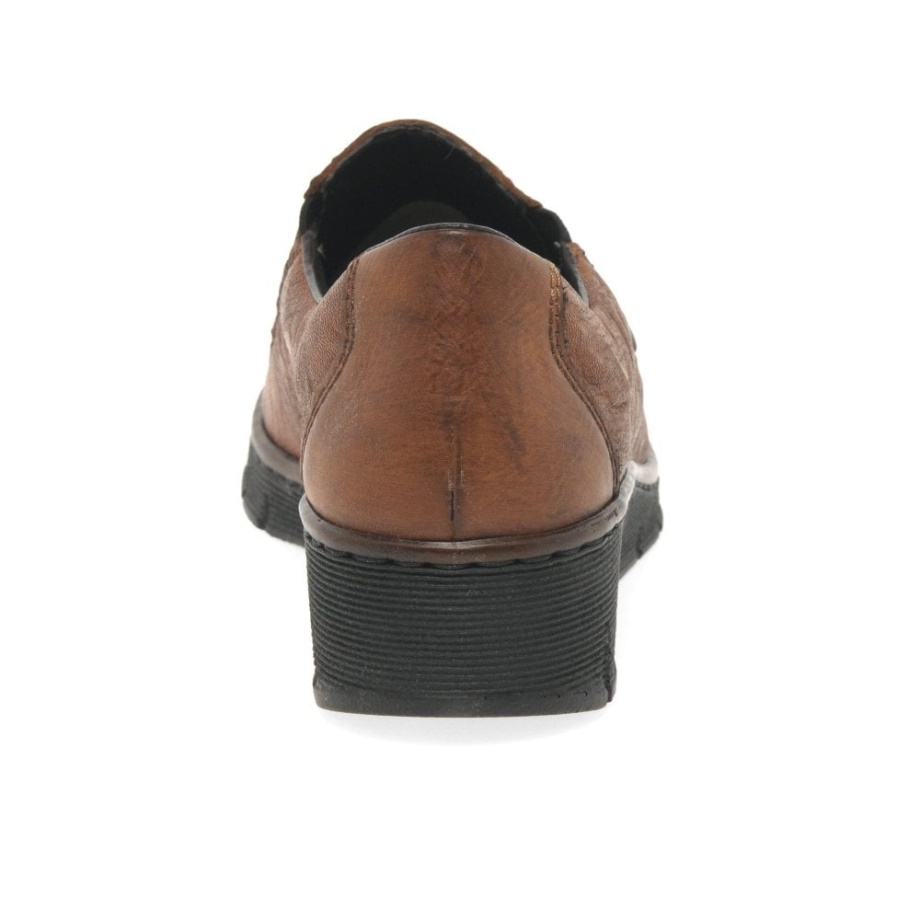 Rieker Gala Damskie Buty Na Koturnie W Kolorze Kasztanowym