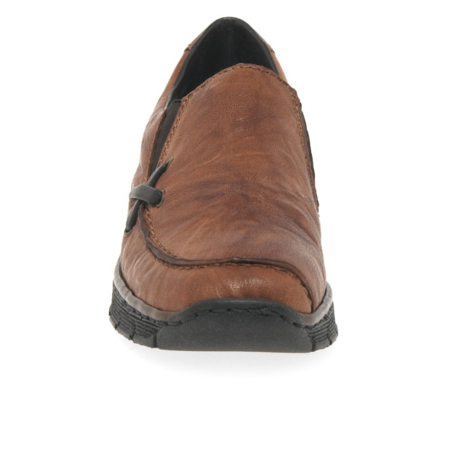 Rieker Gala Damskie Buty Na Koturnie W Kolorze Kasztanowym