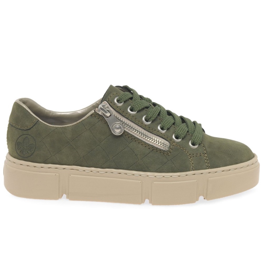 Damskie Buty Rieker Haven W Kolorze Khaki