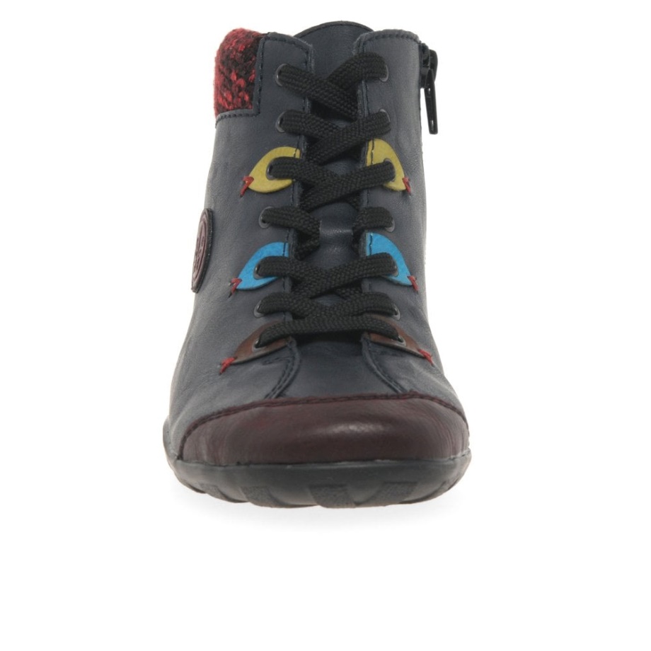 Rieker Josie Damskie Botki Na Co Dzień W Kolorze Granatowym