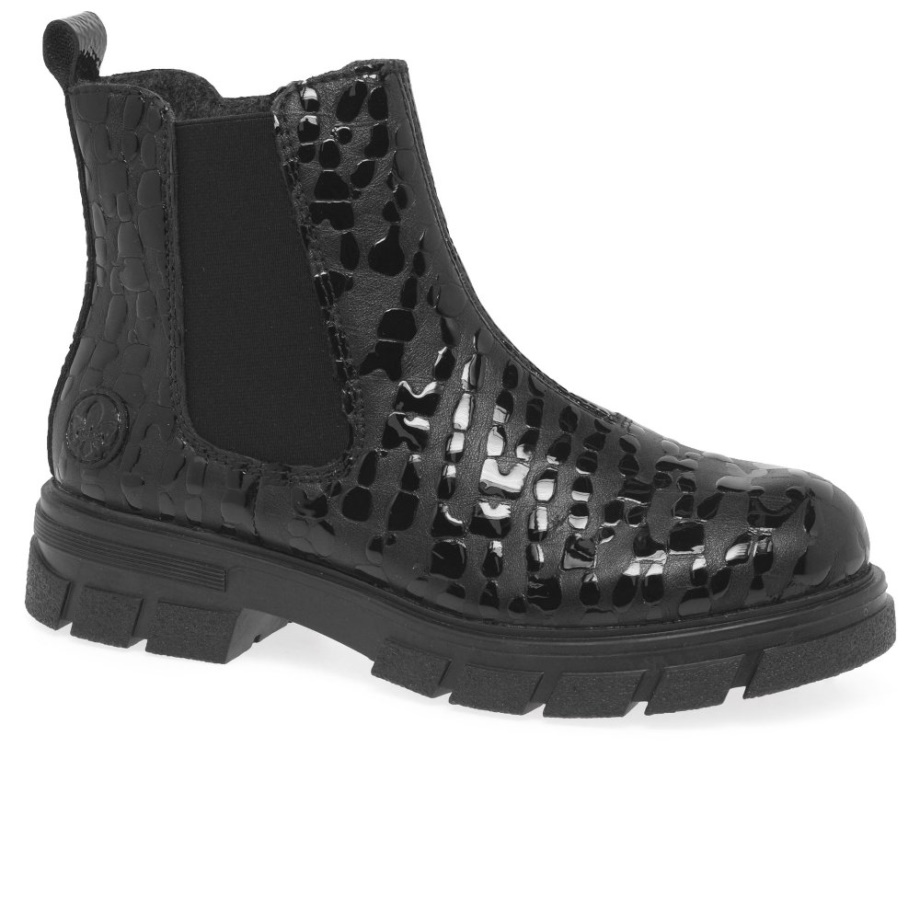 Damskie Sztyblety Rieker Leith W Kolorze Czarnym