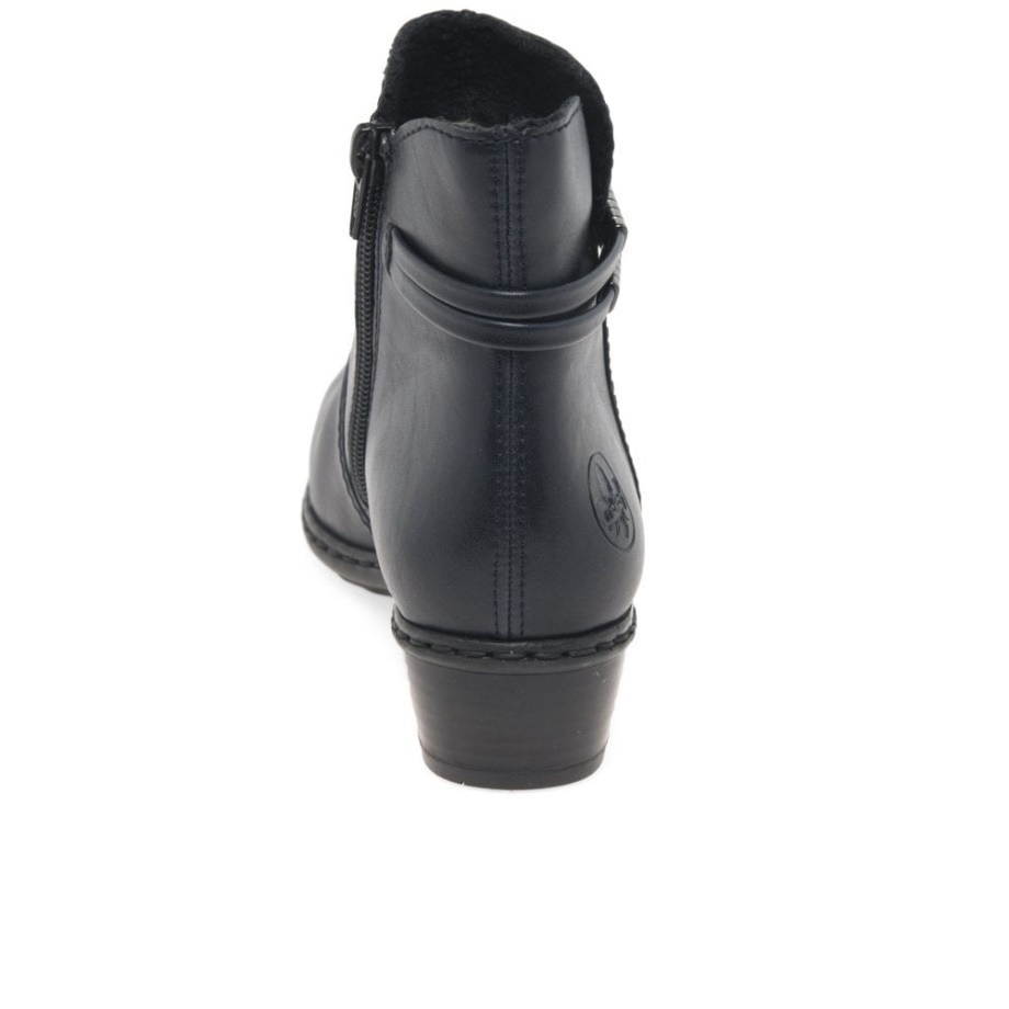 Damskie Botki Rieker Lexi W Kolorze Granatowym