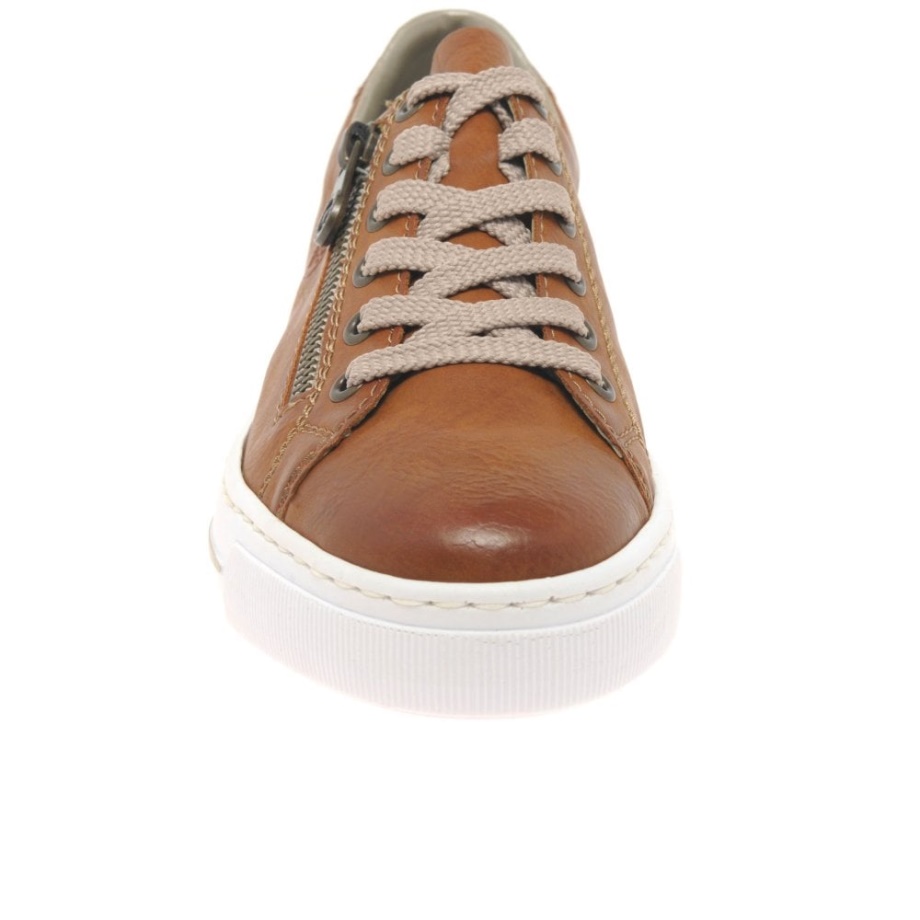 Rieker Mula Damskie Trampki W Kolorze Brązowym