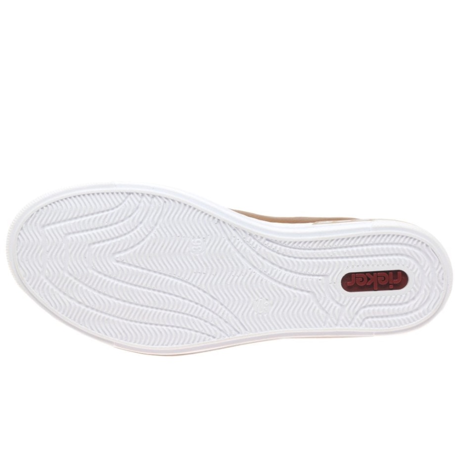 Rieker Mula Damskie Trampki W Kolorze Brązowym