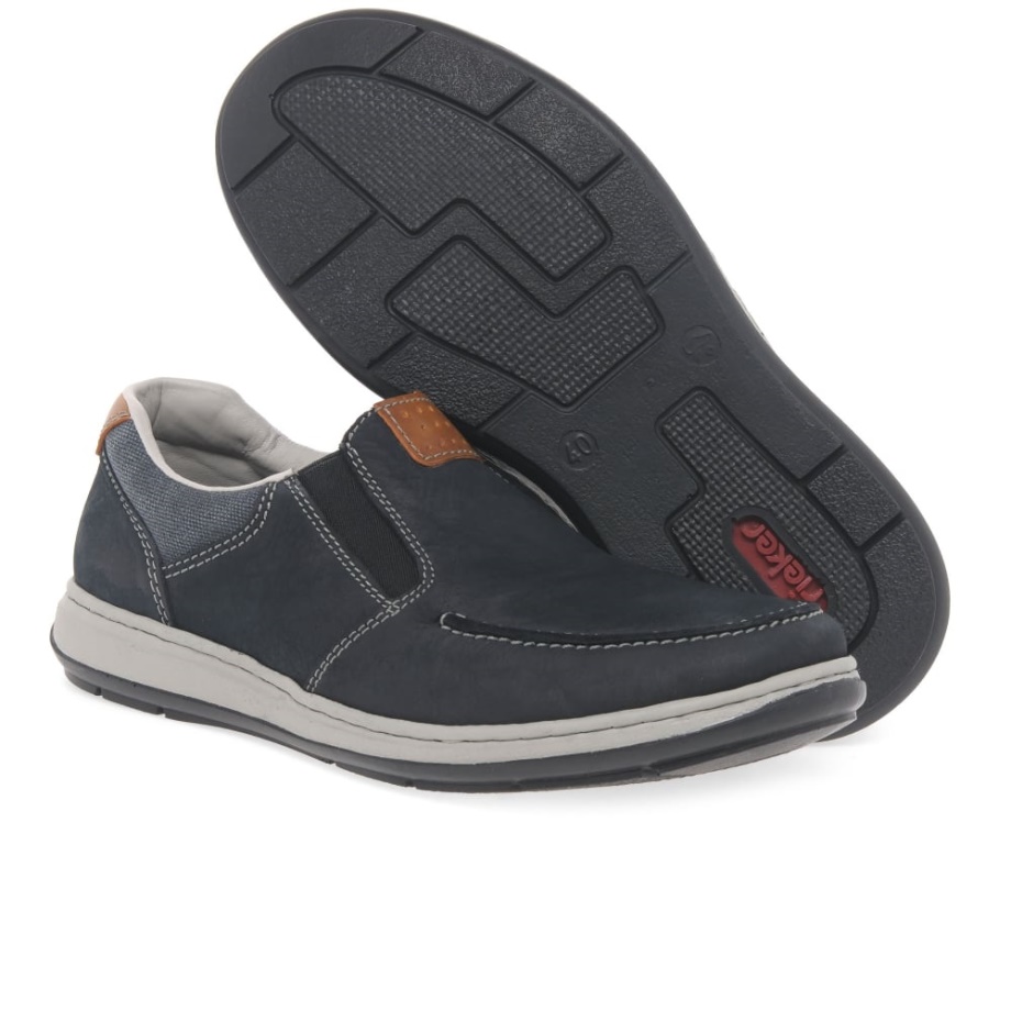 Rieker Patros Męskie Buty Wsuwane Na Co Dzień Nubuk