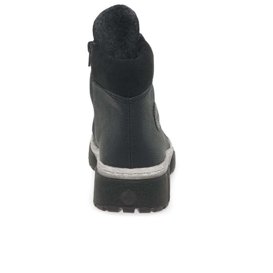 Rieker Raven Damskie Botki Na Co Dzień W Kolorze Czarnym