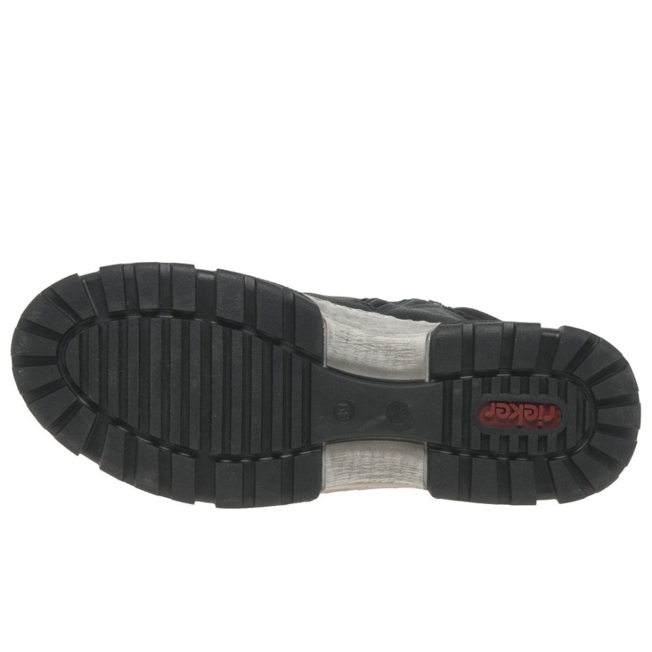 Rieker Raven Damskie Botki Na Co Dzień W Kolorze Czarnym