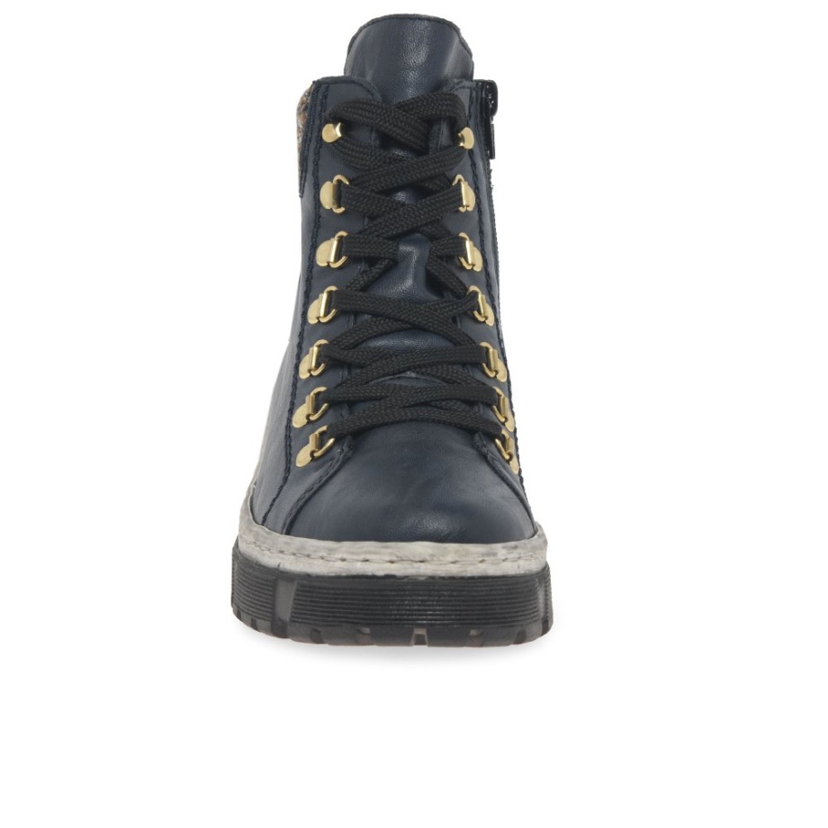 Rieker Raven Damskie Botki Na Co Dzień W Kolorze Granatowym