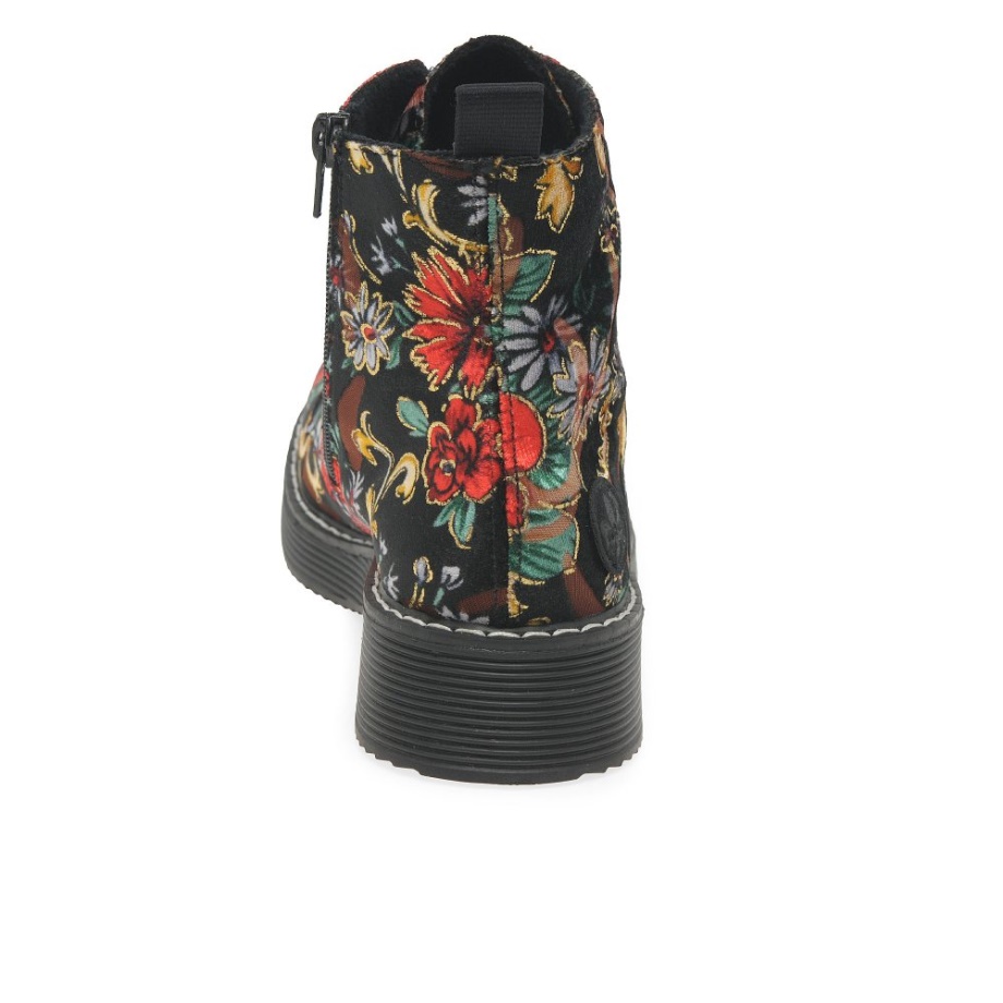 Damskie Botki Rieker Simone W Kolorze Czarnym