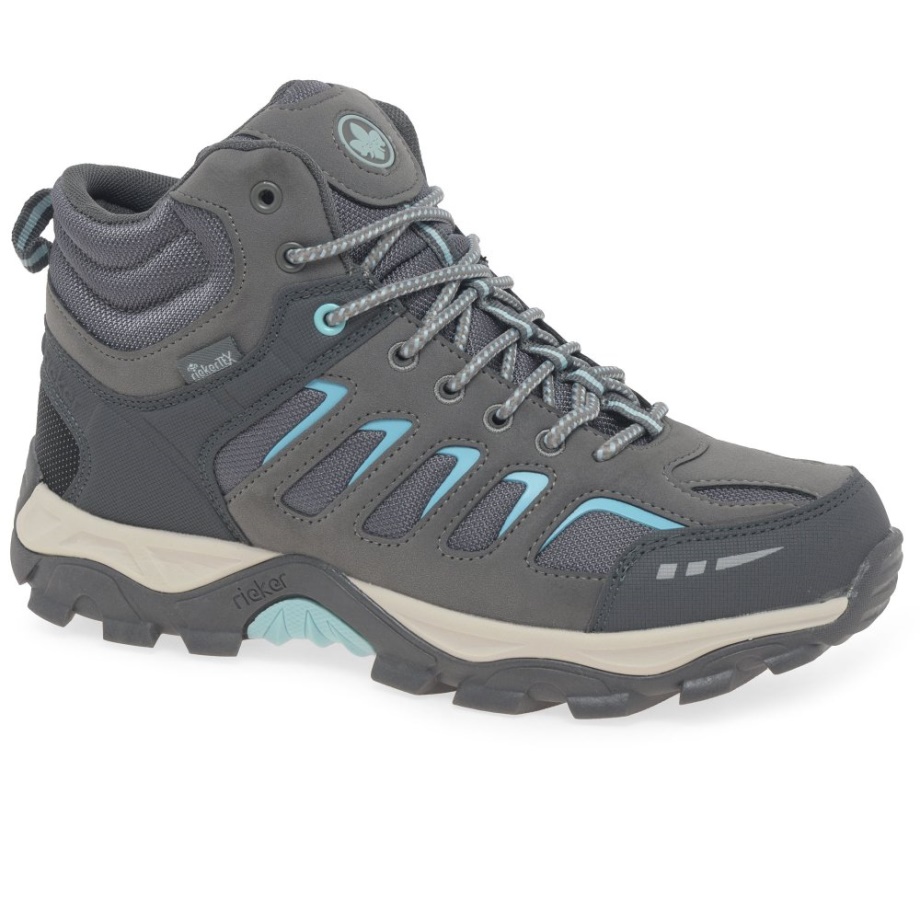 Szare Damskie Buty Trekkingowe Rieker Tiger