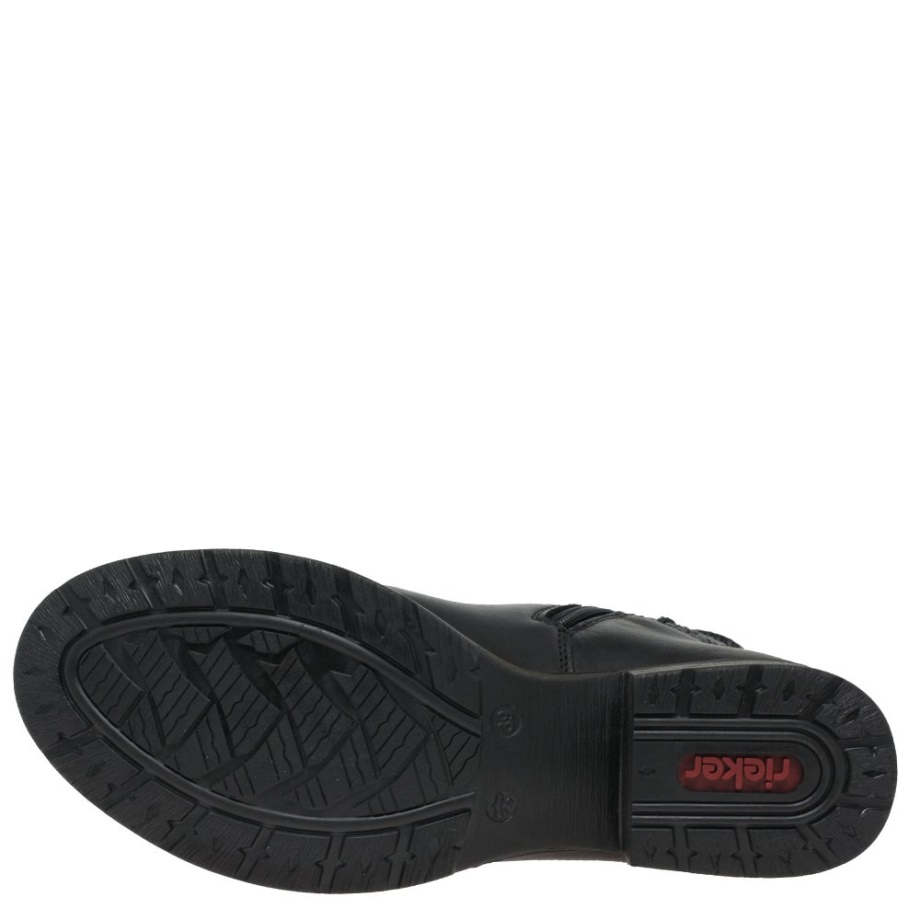 Damskie Kozaki Za Kolano Rieker Utah W Kolorze Czarnym