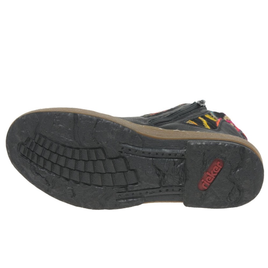 Damskie Botki Rieker Zena W Kolorze Czarnym