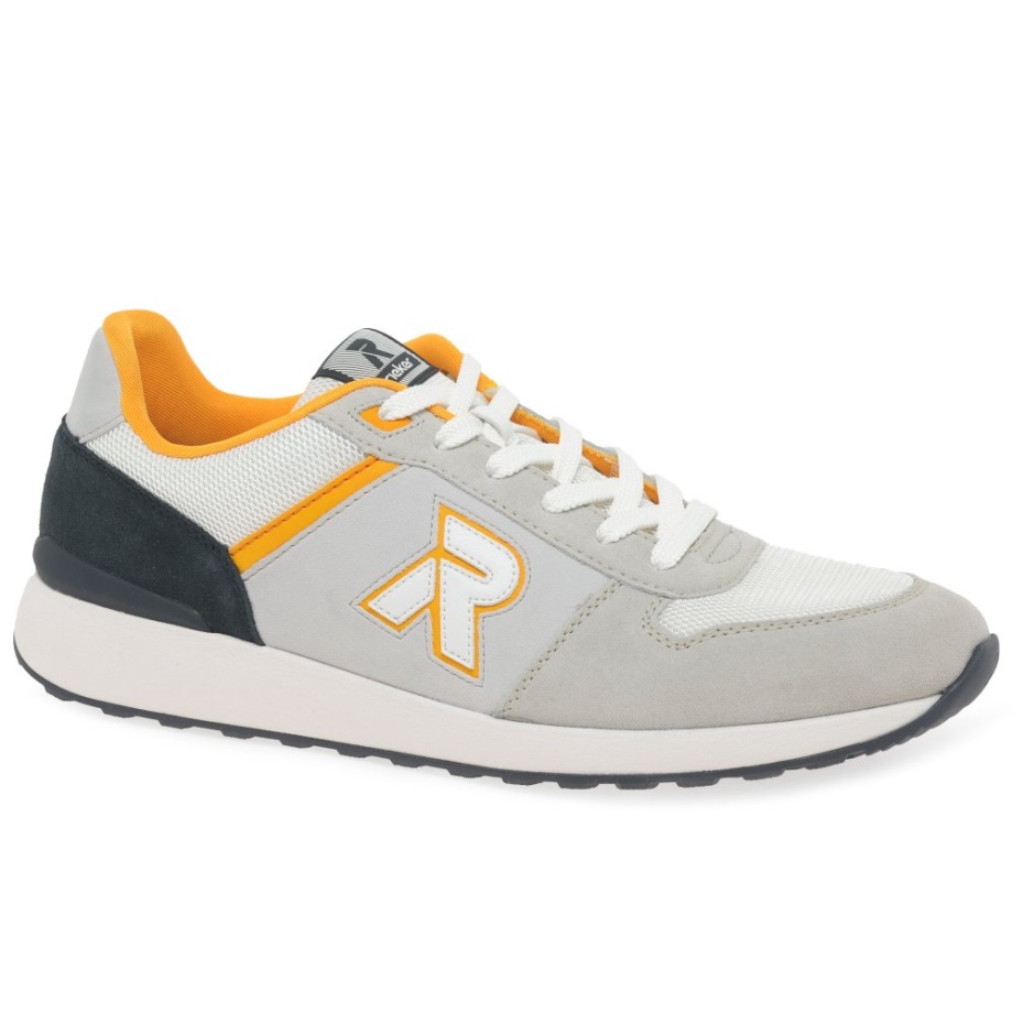 Białe Męskie Buty Sportowe Rieker Frank