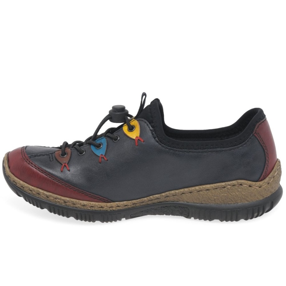 Wine Rieker Herbie Damskie Buty Wciągane