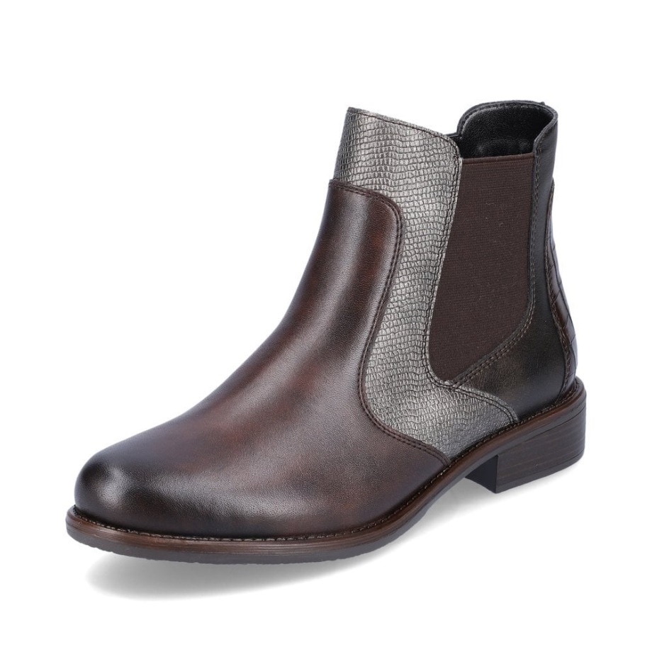 Rieker Remonte D0f70 Botki Damskie Brązowe