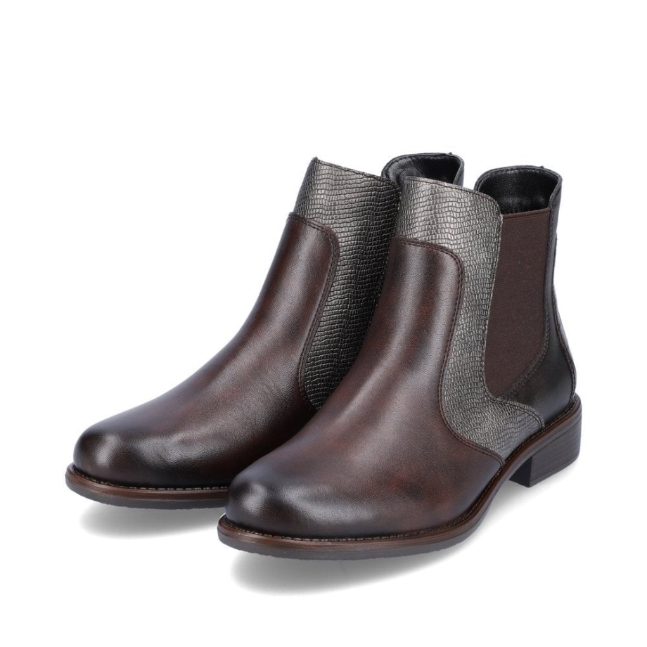 Rieker Remonte D0f70 Botki Damskie Brązowe