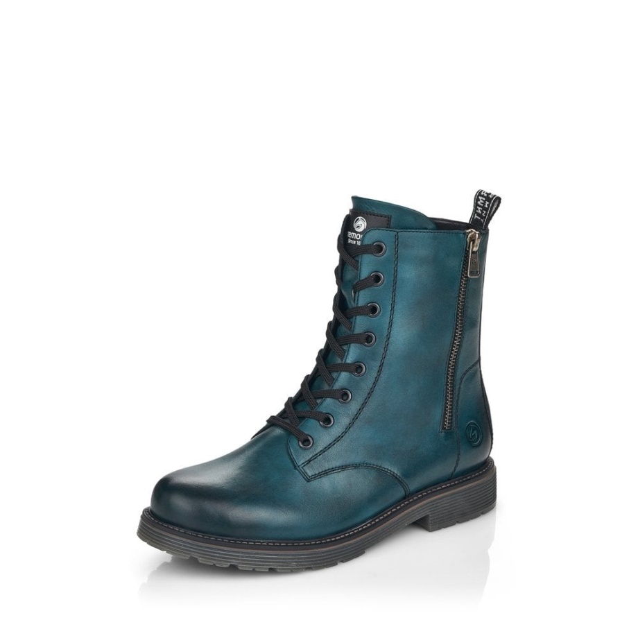 Damskie Buty Rieker Remonte D4871 Niebieskie