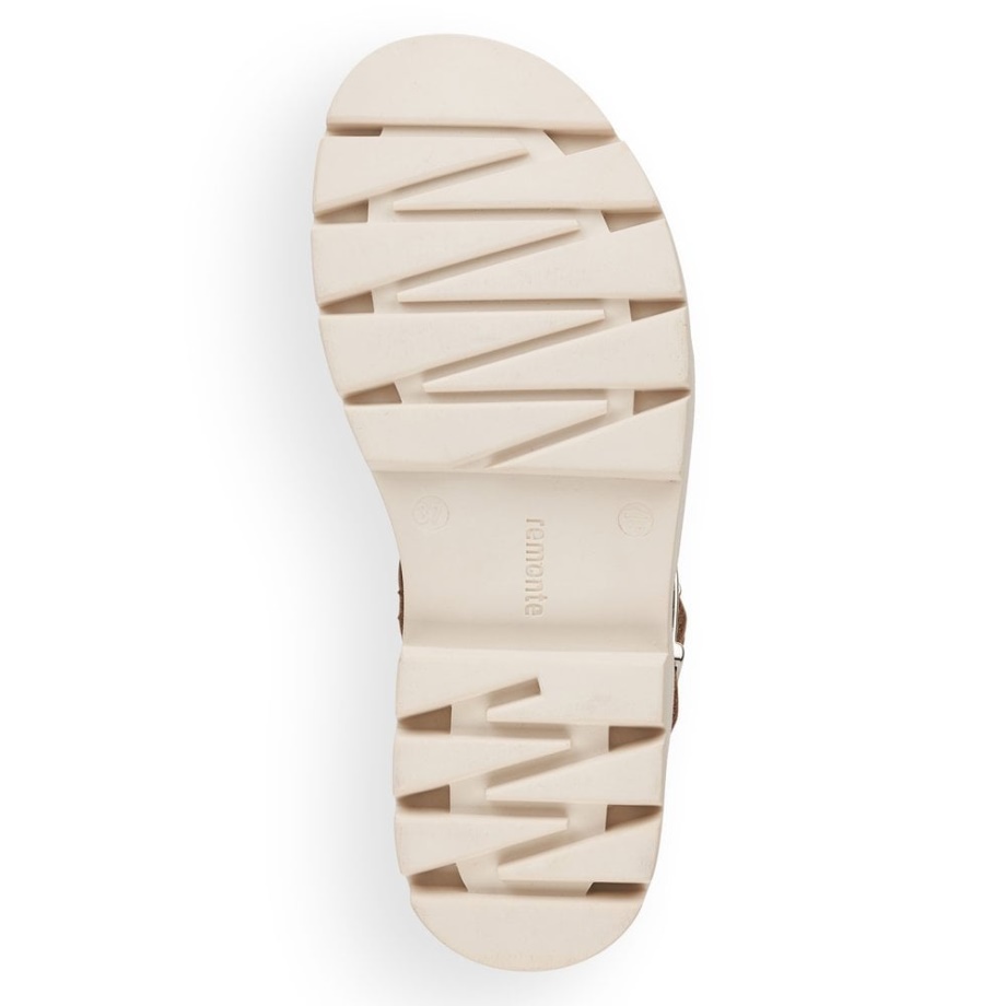 Rieker Remonte D7951 Damskie Sandały Beżowe