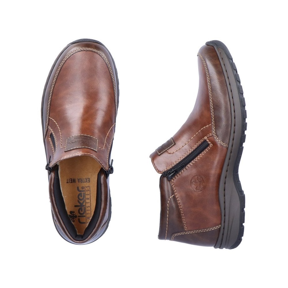 Buty Męskie Rieker 03352 Brązowe