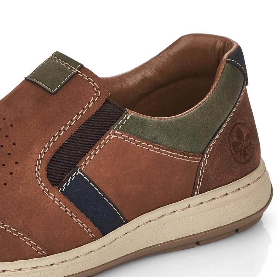 Buty Męskie Rieker 17371 Brązowe