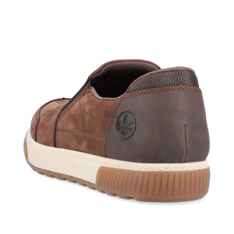Rieker 18951 Męskie Buty Wsuwane Brązowe