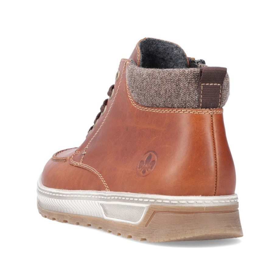 Rieker 37022 Męskie Botki Brązowe