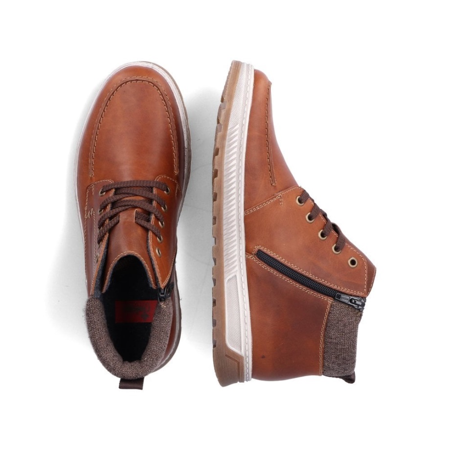 Rieker 37022 Męskie Botki Brązowe