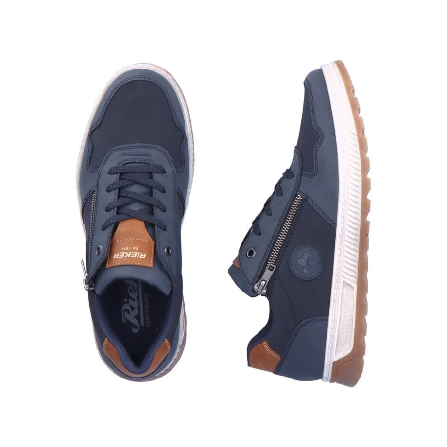 Buty Męskie Rieker 37029 Niebieskie