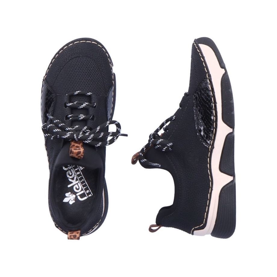 Rieker 45913 Damskie Buty Na Co Dzień W Kolorze Czarnym