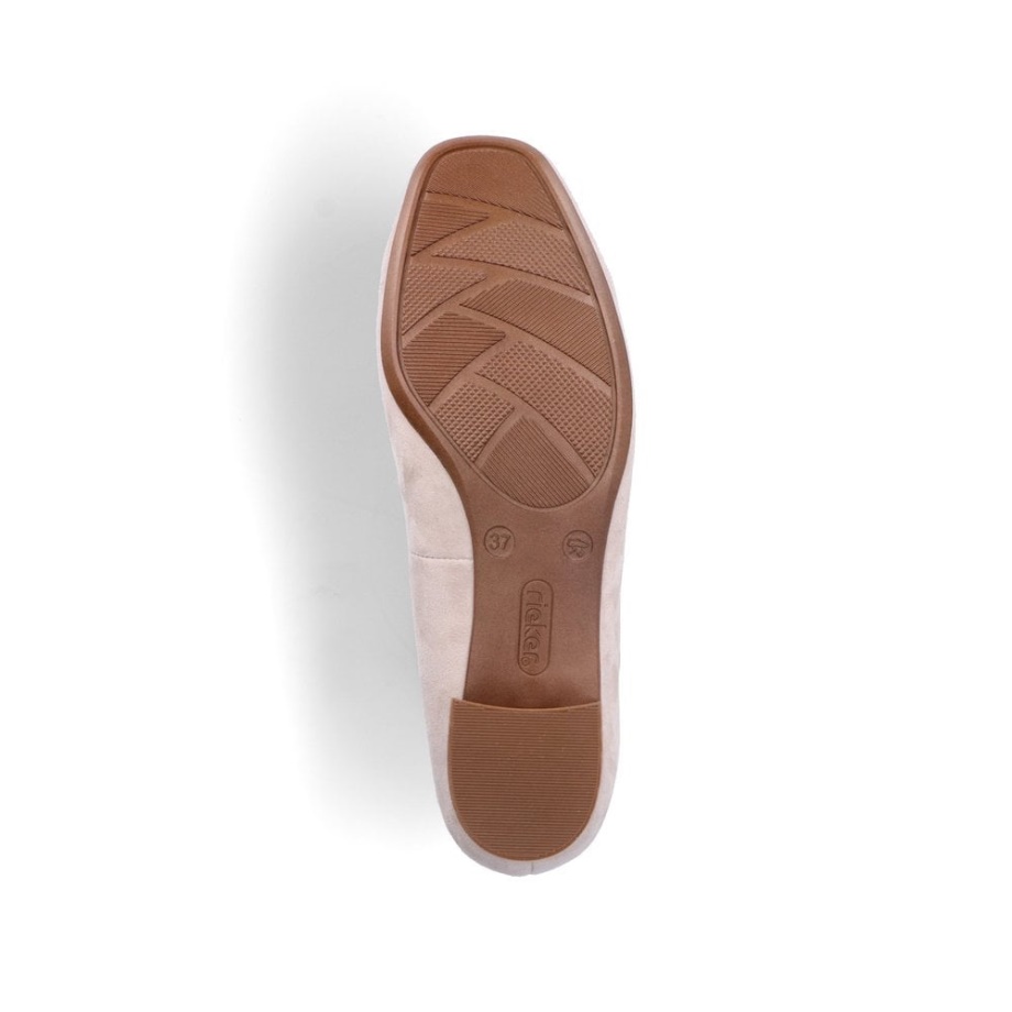 Rieker 49260 Damskie Buty Wsuwane Beżowe