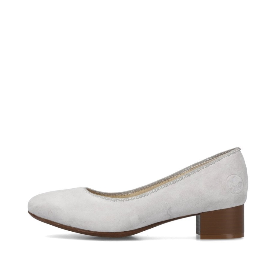 Rieker 49260 Damskie Buty Wsuwane Szare