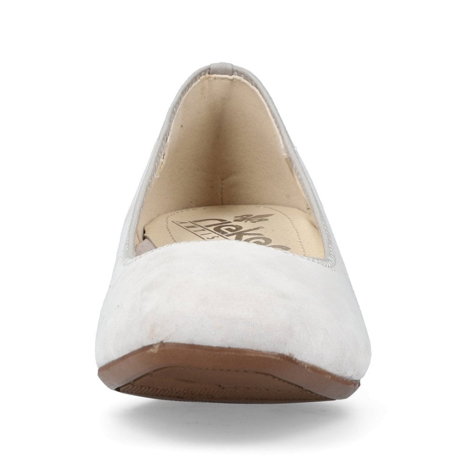 Rieker 49260 Damskie Buty Wsuwane Szare